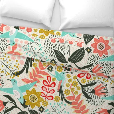 Spoonflower Hummingbird For Wallpaper (large Scale) King Pillow Sham