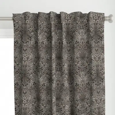 Spoonflower Hyacinth In Stonecrop Curtain Panel In Gray