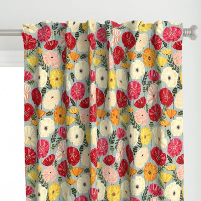 Spoonflower Iceland Poppies Curtain Panel