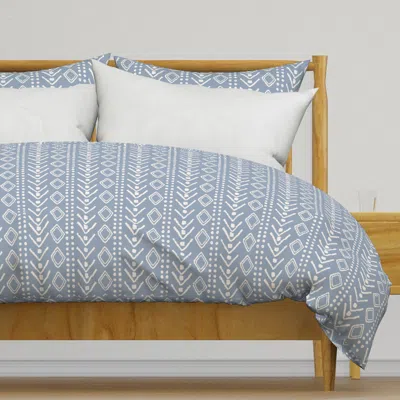 Spoonflower Ikat-mid Blue-small Size Duvet Cover