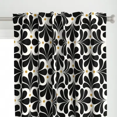 Spoonflower In Bloom Art Deco Curtain Panel