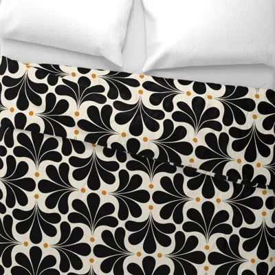 Spoonflower In Bloom Art Deco Geometric Floral Classic Minimalist Flowers Neutral Mid King Pillow Sh