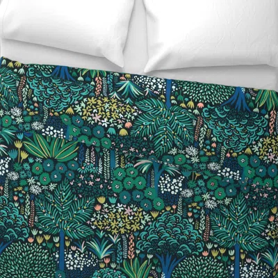 Spoonflower In The Jungle Multi Wide Cotton Sateen 3.5 oz 26" X 20" Standard Knife Edge