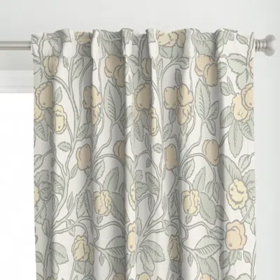 Spoonflower In The Rose Garden - Curtain Panel