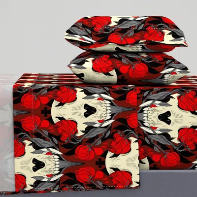 Spoonflower Indulgent Goth Vampire Pattern Cal King Sheet Set
