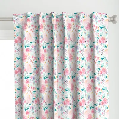 Spoonflower Indy Bloom Design Mermaid Curtain Panel