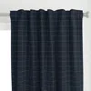 Spoonflower Ink Grid 3/3 Navy Curtain Panel