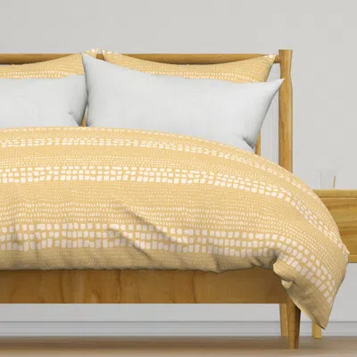 Spoonflower Inky Dash Variations - Honey Duvet Cover