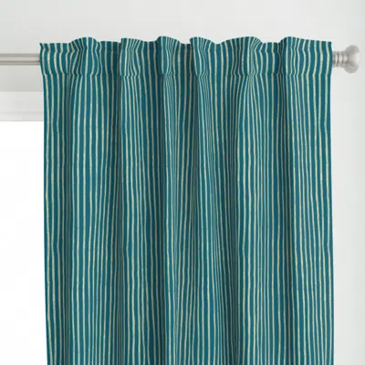 Spoonflower Inky Vertical Pin Stripe Curtain Panel