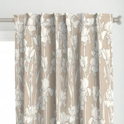 Spoonflower Iris Sandstone Mortar Curtain Panel