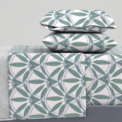 Spoonflower Island Calm Queen Sheet Set