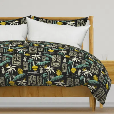 Spoonflower Island Tiki Mid Century Modern Duvet Cover