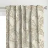 Spoonflower Ivory Rabbit On Linen Curtain Panel