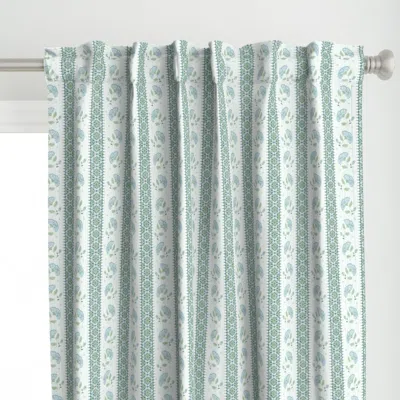 Spoonflower Jaipur Garden Stripe In Curtain Panel