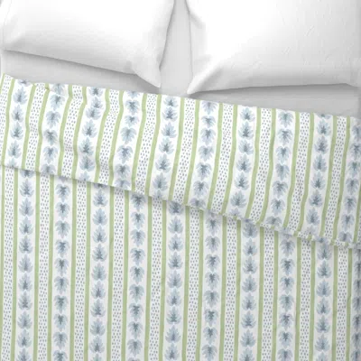 Spoonflower James Stripe C5d6aa And Cedce6 Euro Pillow Sham