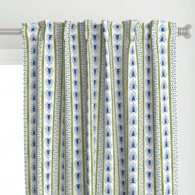 Spoonflower James Stripe Custom Lane Curtain Panel