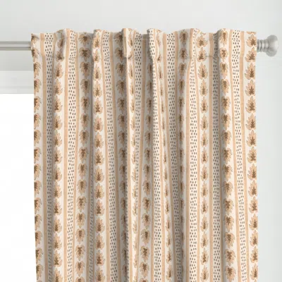 Spoonflower James Stripe Peachtoned Curtain Panel
