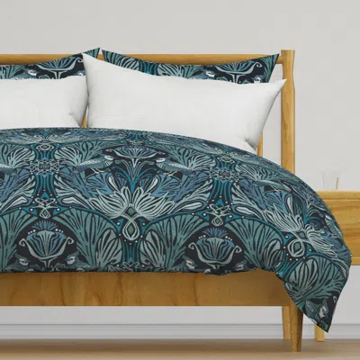 Spoonflower Jane Jardin - Nouveau Bird Duvet Cover