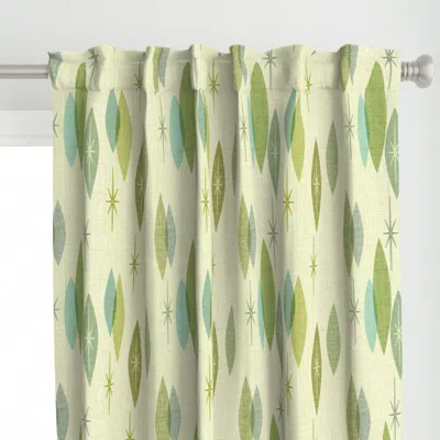 Spoonflower Jane Jetson Aqua Teal Curtain Panel