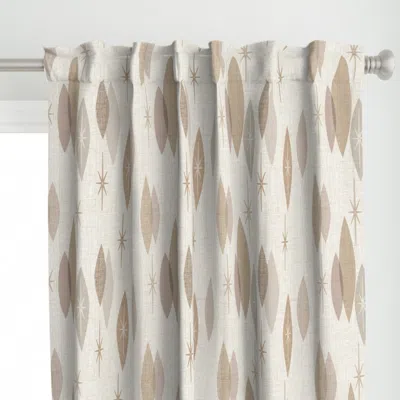 Spoonflower Jane Jetson Warm Gray Curtain Panel