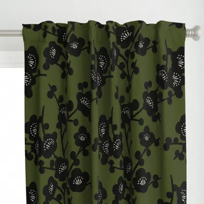 Spoonflower Japandi Cherry Blossom Curtain Panel