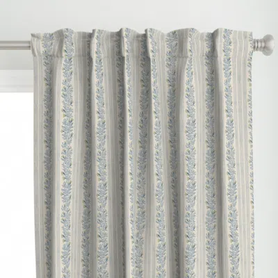 Spoonflower Japandi Farmhouse Nouveau Curtain Panel