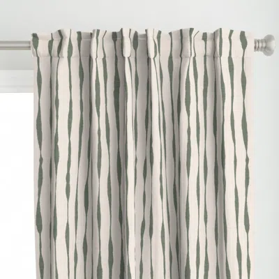 Spoonflower Japandi Wobbly Ink Stripe Curtain Panel