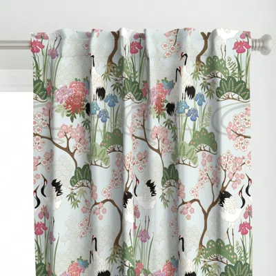 Spoonflower Japanese Garden Chantilly Curtain Panel