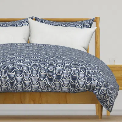 Spoonflower Japanese Style Pattern Duvet Cover In Blue