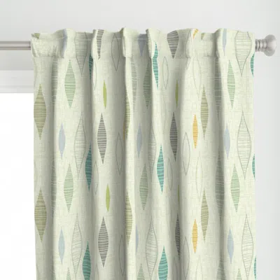 Spoonflower Jetson Modern Green Curtain Panel