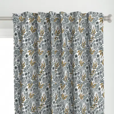 Spoonflower Jolene (yellow And Blue) Curtain Panel