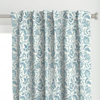 Spoonflower Julia Block Print Indian Curtain Panel