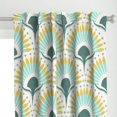 Spoonflower Jumbo Art Deco Boho Retro Curtain Panel