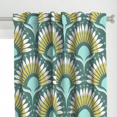 Spoonflower Jumbo Art Deco Boho Retro Curtain Panel