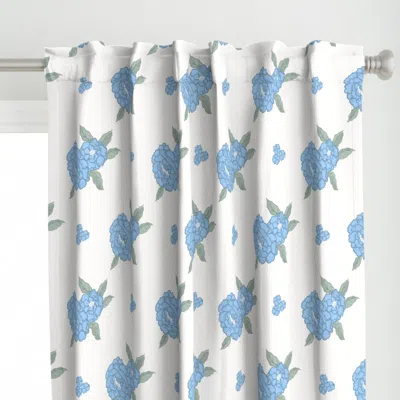 Spoonflower Jumbo Blue Vintage Peony Curtain Panel