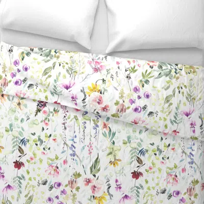 Spoonflower Jumbo // Eame's Wildflower Meadow Wide Cotton Sateen 3.5 oz 26" X 20" Standard Knife Edge