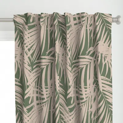 Spoonflower Jumbo Fronds Linen Look - Curtain Panel