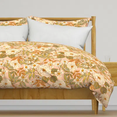 Spoonflower Jumbo Maximalist Wild Rose And Duvet Cover