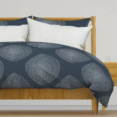 Spoonflower Jumbo Stripy Boho Drop White Duvet Cover