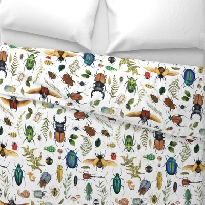 Spoonflower Jumbo / Woodland Forest Bugs And Insects Wide Cotton Sateen 3.5 oz 26" X 20" Standard Knife Edge