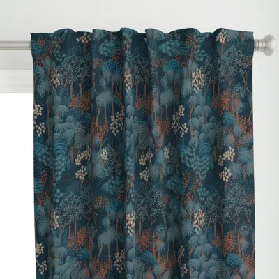 Spoonflower Junglemania Bright Curtain Panel In Blue