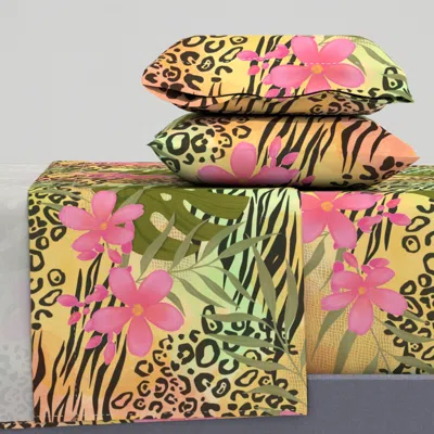Spoonflower Junglin (large Print) King Sheet Set
