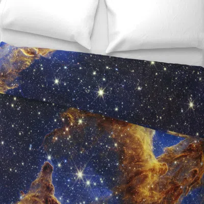 Spoonflower Jwst Pillars Of Creation 2022 - Eagle Nebula M16 Ngc 6611 Space Photo King Pillow Sham