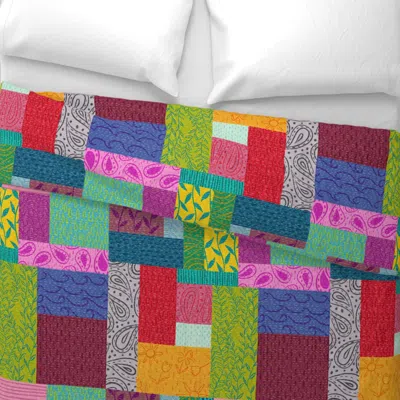 Spoonflower Kinda Kantha - Original Wide Cotton Sateen 3.5 oz 26" X 20" Standard Knife Edge