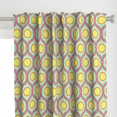 Spoonflower Kitsch Color Themed Boho Curtain Panel