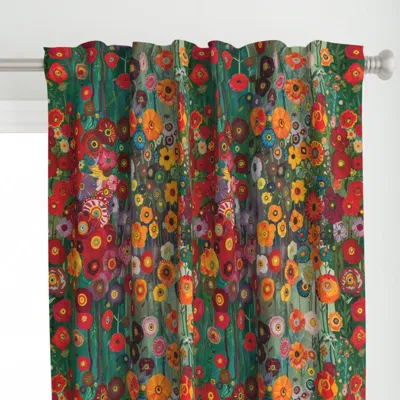 Spoonflower Klimt Color Garden Curtain Panel In Multi