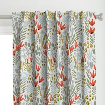 Spoonflower Knox (red And Green) Curtain Panel