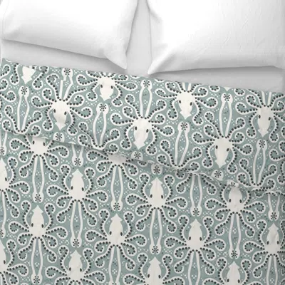 Spoonflower Kraken (large Atlantic) Wide Cotton Sateen 3.5 oz 26" X 20" Standard Knife Edge