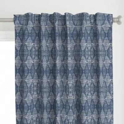 Spoonflower Kufi Denim Curtain Panel