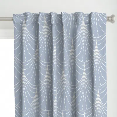 Spoonflower L Art Deco Fish Scale Curtain Panel